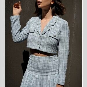 Elodie Blue Tweed Jacket